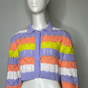 H&M Rainbow Knit Crop Top